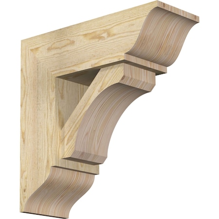 Legacy Traditional Rough Sawn Bracket W/ Offset Brace, Douglas Fir, 8W X 22D X 22H